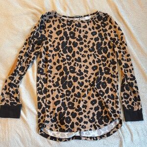 Pink Clover Animal Print Knit Top